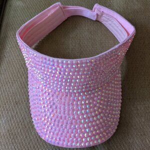 Pink blinged Women's Velcro Visor EUC